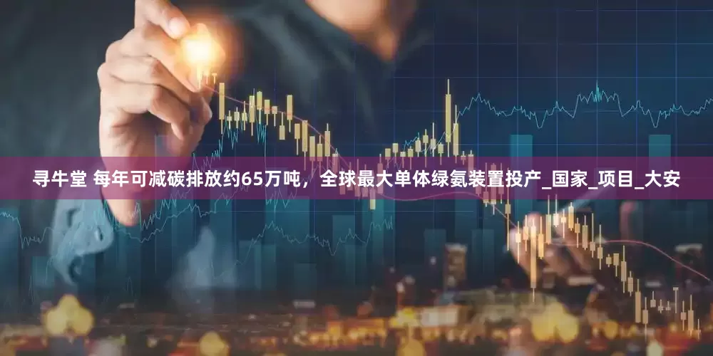 寻牛堂 每年可减碳排放约65万吨，全球最大单体绿氨装置投产_国家_项目_大安