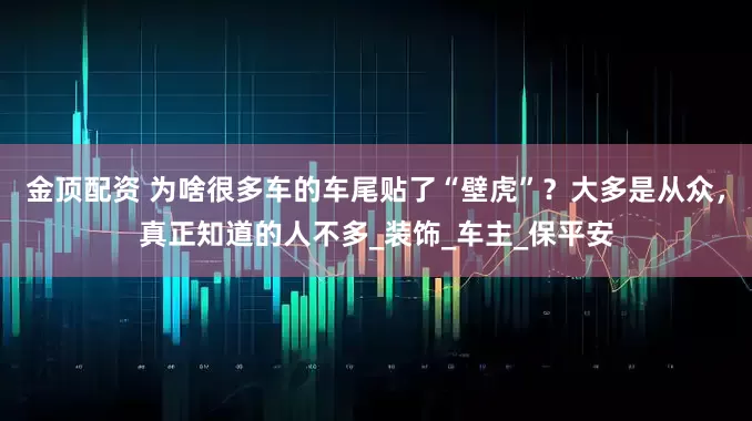 金顶配资 为啥很多车的车尾贴了“壁虎”？大多是从众，真正知道的人不多_装饰_车主_保平安