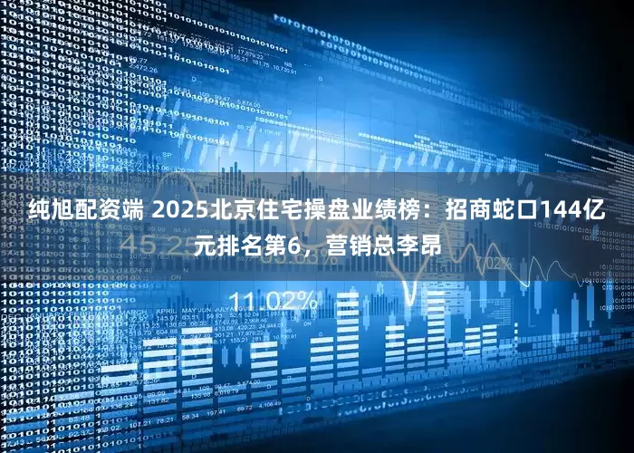 纯旭配资端 2025北京住宅操盘业绩榜：招商蛇口144亿元排名第6，营销总李昂